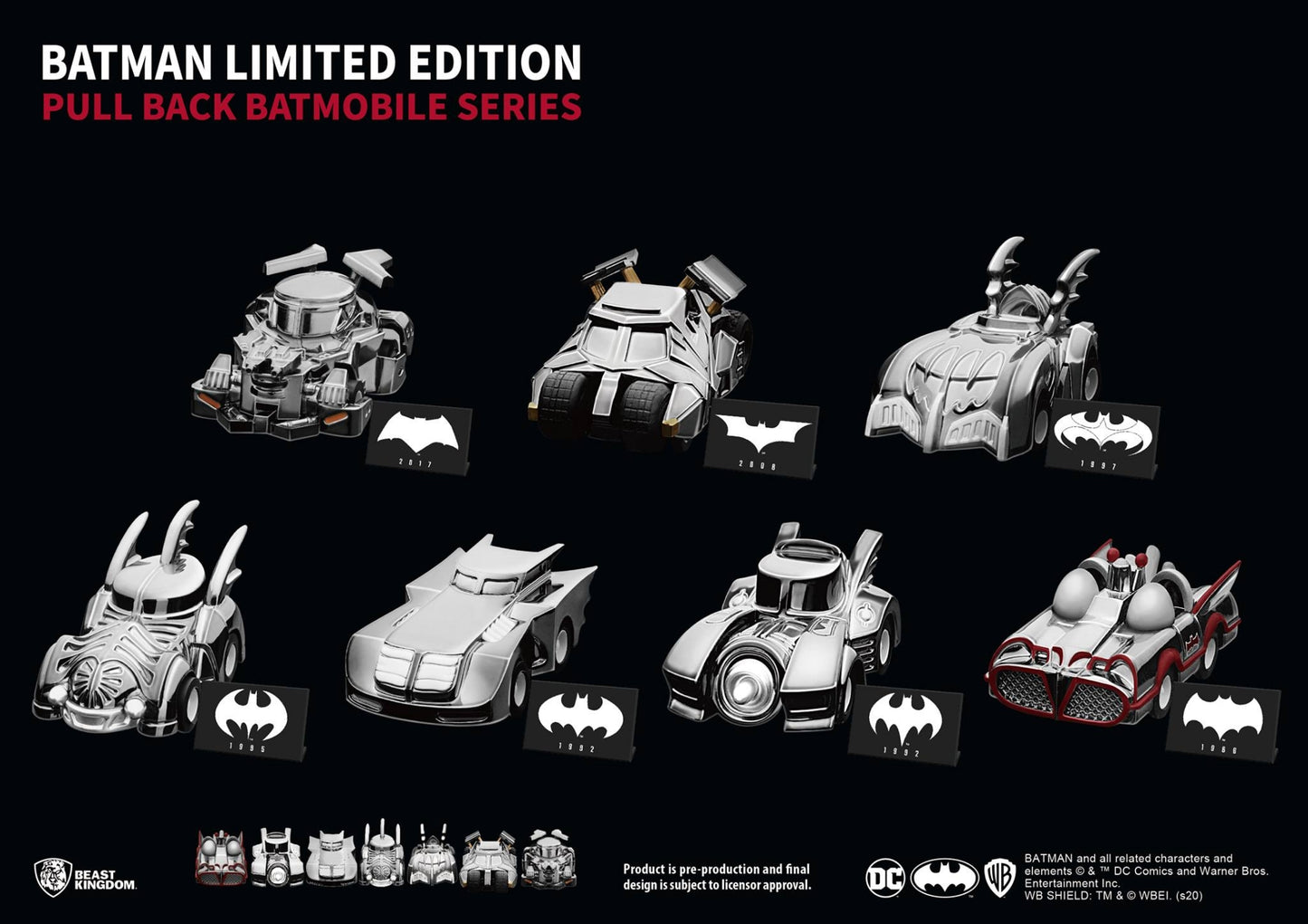 Batman Pull Back Car Series Special Edition Set