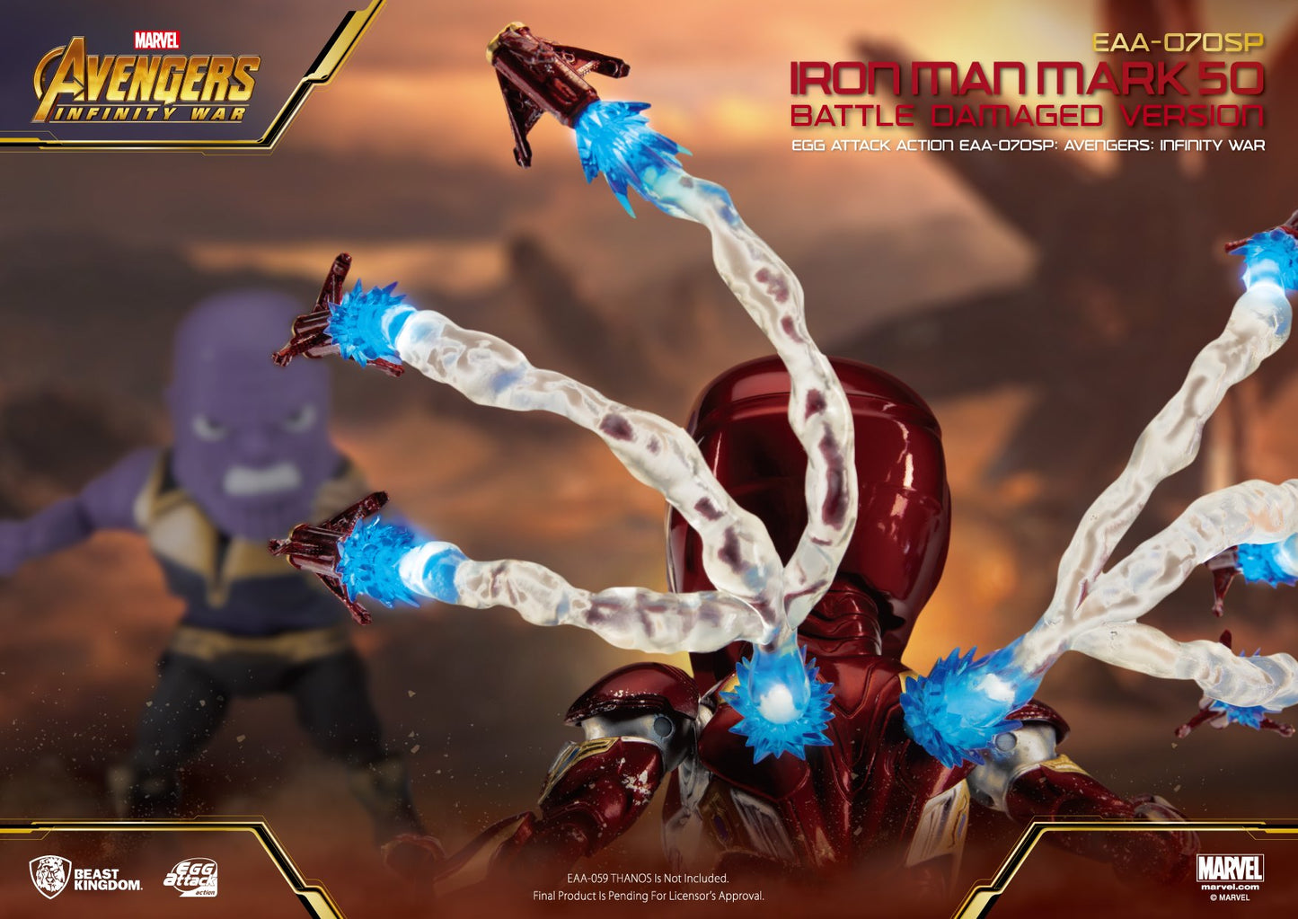 Iron Man Mark L Battle Damaged Version & Nano Weapon Set