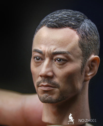 Asian Tough Guy Head Sculpt