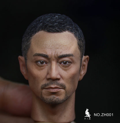 Asian Tough Guy Head Sculpt