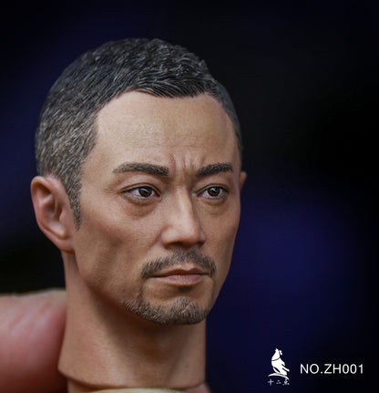 Asian Tough Guy Head Sculpt