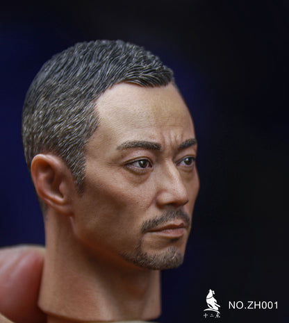 Asian Tough Guy Head Sculpt