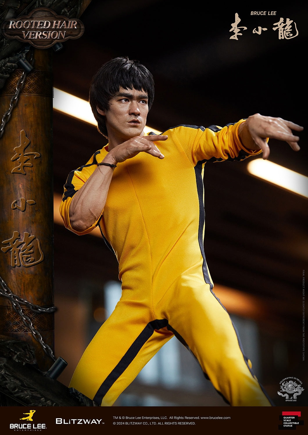 Bruce Lee Tribute 50th Anniversary Grafted Hair Version (BW-SS-22401) Quarter Scale