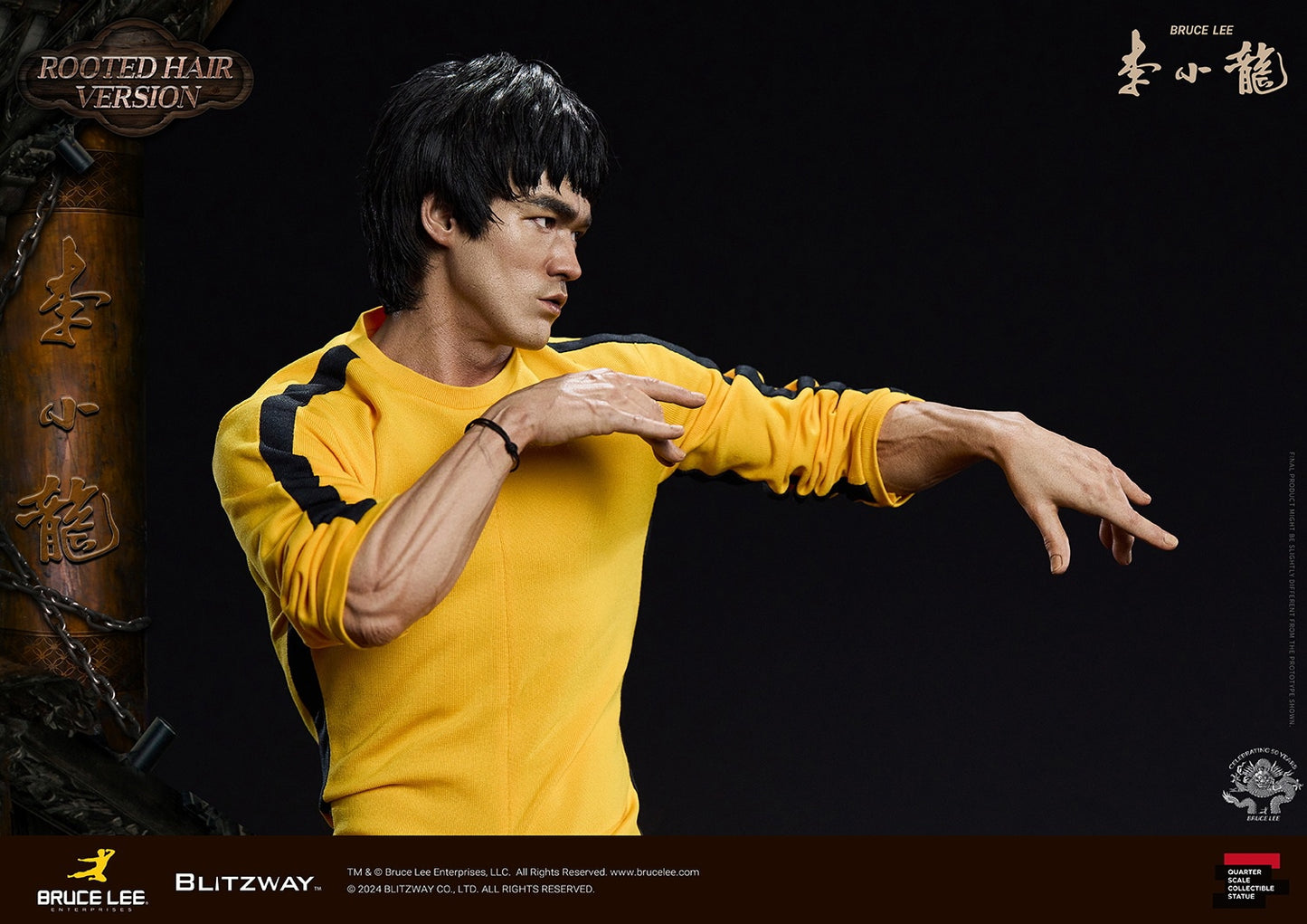 Bruce Lee Tribute 50th Anniversary Grafted Hair Version (BW-SS-22401) Quarter Scale