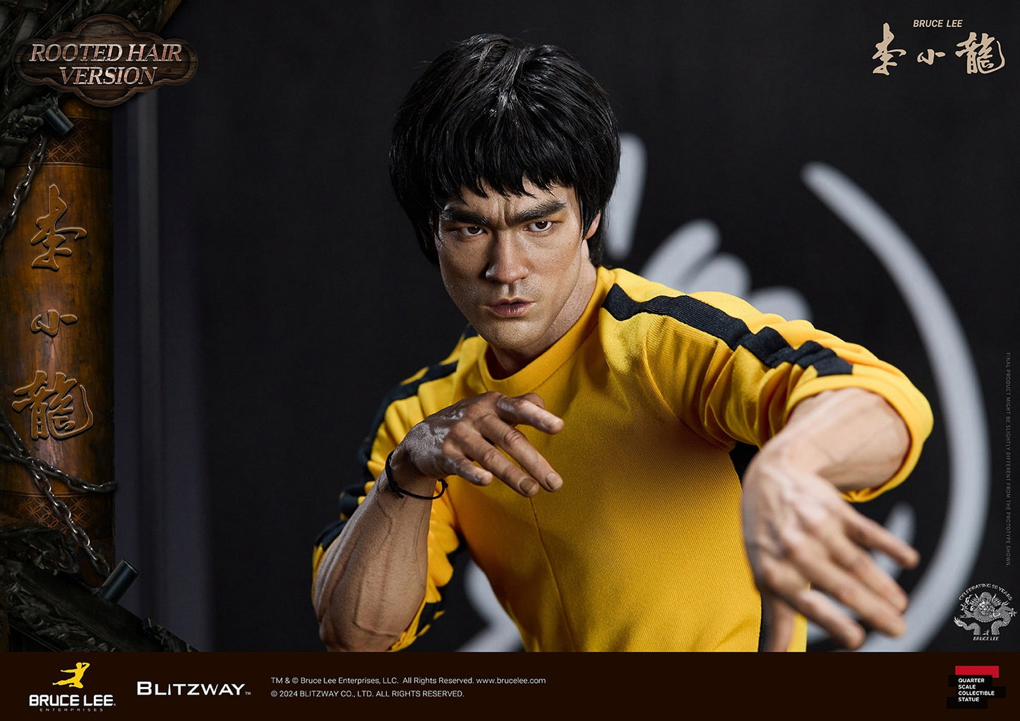 Bruce Lee Tribute 50th Anniversary Grafted Hair Version (BW-SS-22401) Quarter Scale