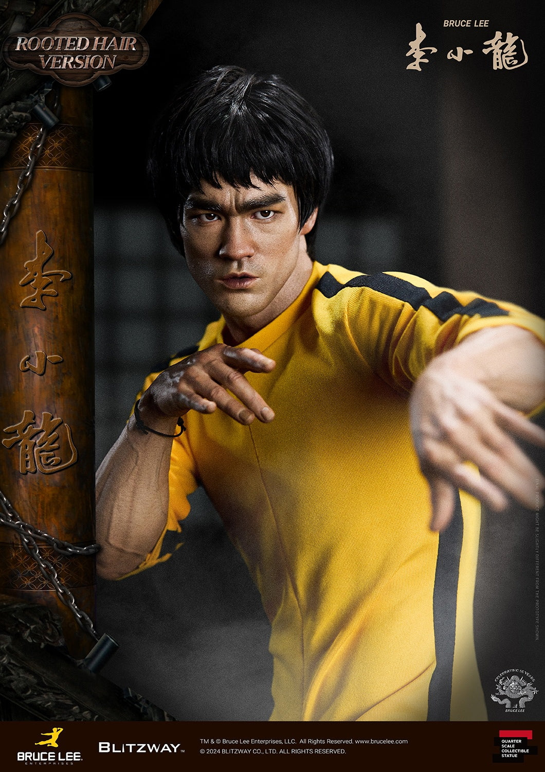 Bruce Lee Tribute 50th Anniversary Grafted Hair Version (BW-SS-22401) Quarter Scale