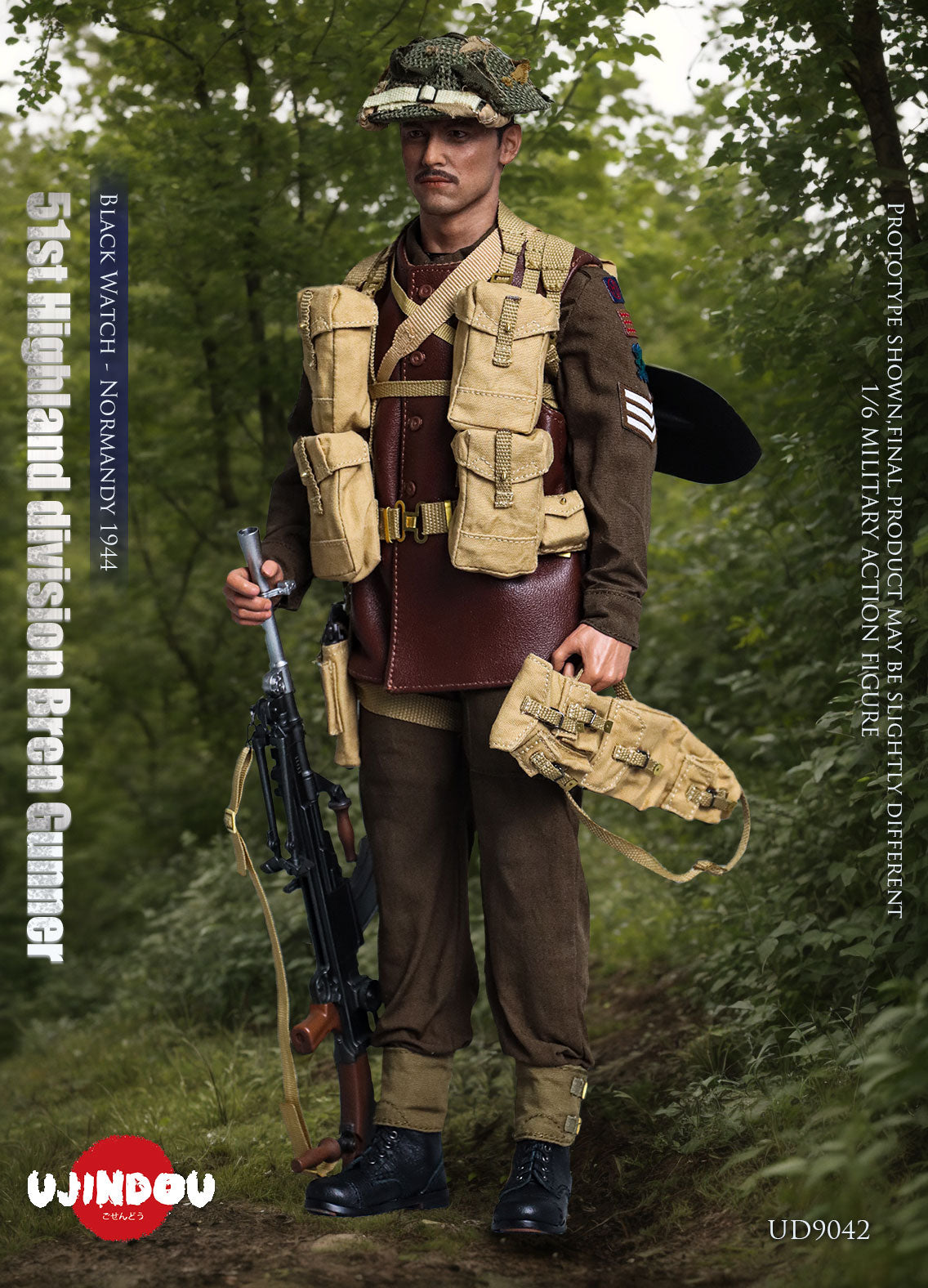 51st Highland division Bren Gunner, Black Watch - Normandy 1944 (UD9042)