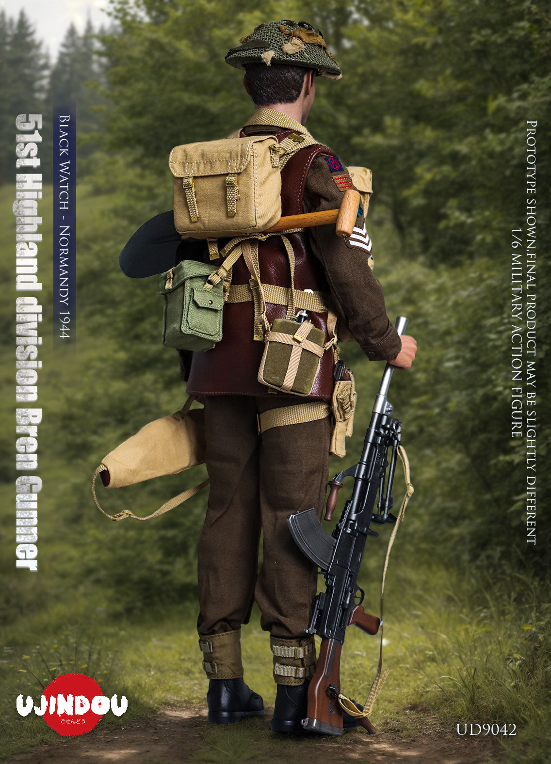 51st Highland division Bren Gunner, Black Watch - Normandy 1944 (UD9042)