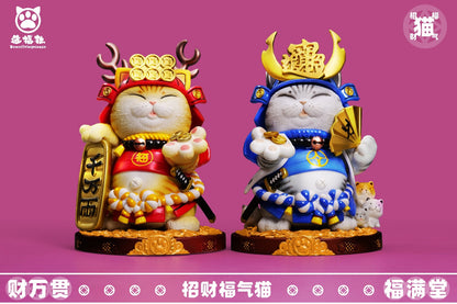 Lucky Fortune Cat Mini Version Red & Blue (Set)