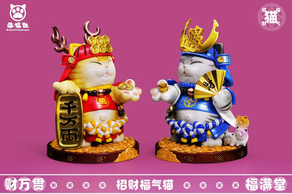 Lucky Fortune Cat Mini Version Red & Blue (Set)