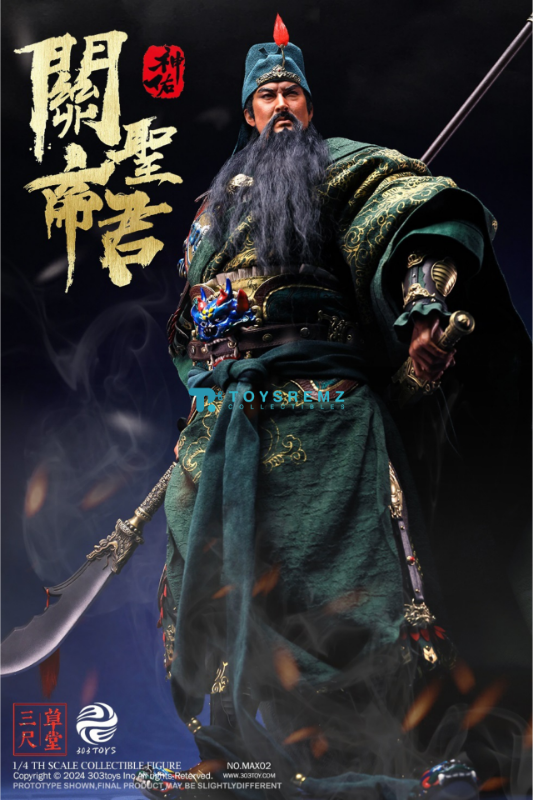 303TOYS 1/4 HOLY RULER DEITY GUAN GUAN YU YUNCHANG COLORFUL DIVINE BLESSINGS EDITION (MAX02)